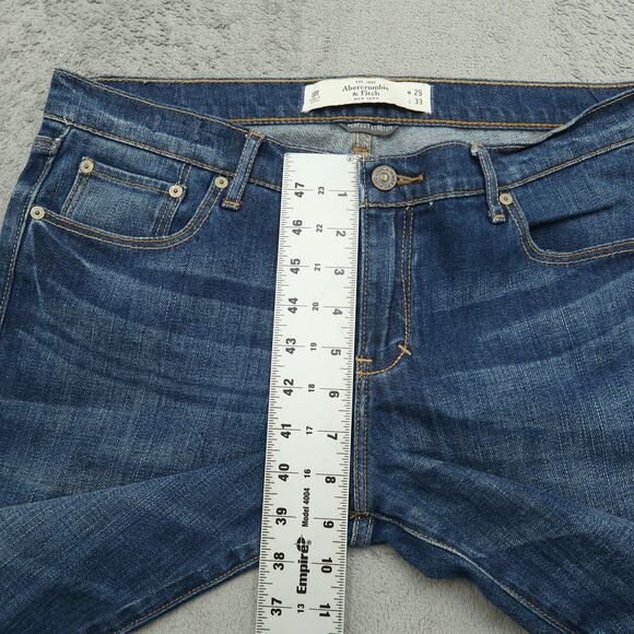 Abercrombie & Fitch Jeans Women's Size 8R Blue Mid-Rise Erin Straight 32" Inseam - Picture 8 of 16